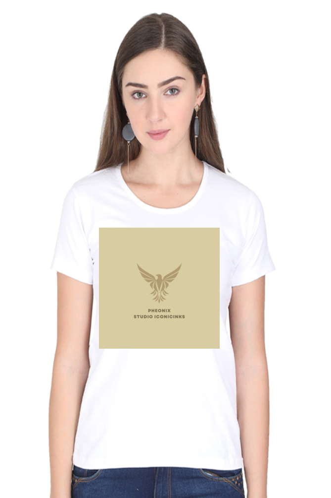 "Embrace Transformation with our Phoenix-Themed Women's T-Shirt!"