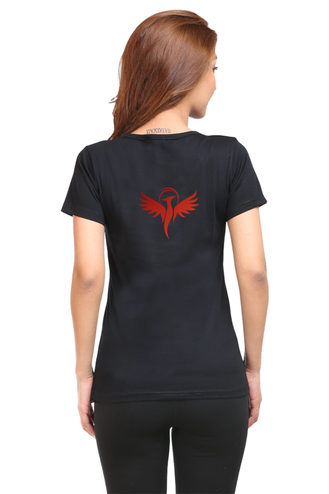 "Embrace Transformation with our Phoenix-Themed Women's T-Shirt!"