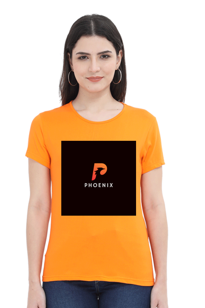 "Embrace Transformation with our Phoenix-Themed Women's T-Shirt!"