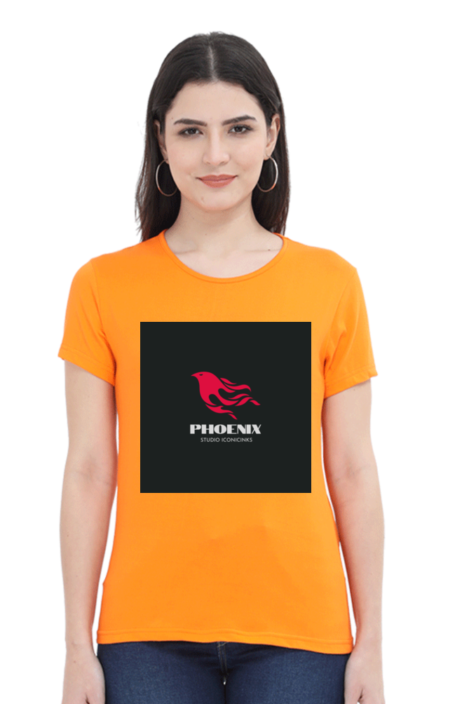 "Embrace Transformation with our Phoenix-Themed Women's T-Shirt!"