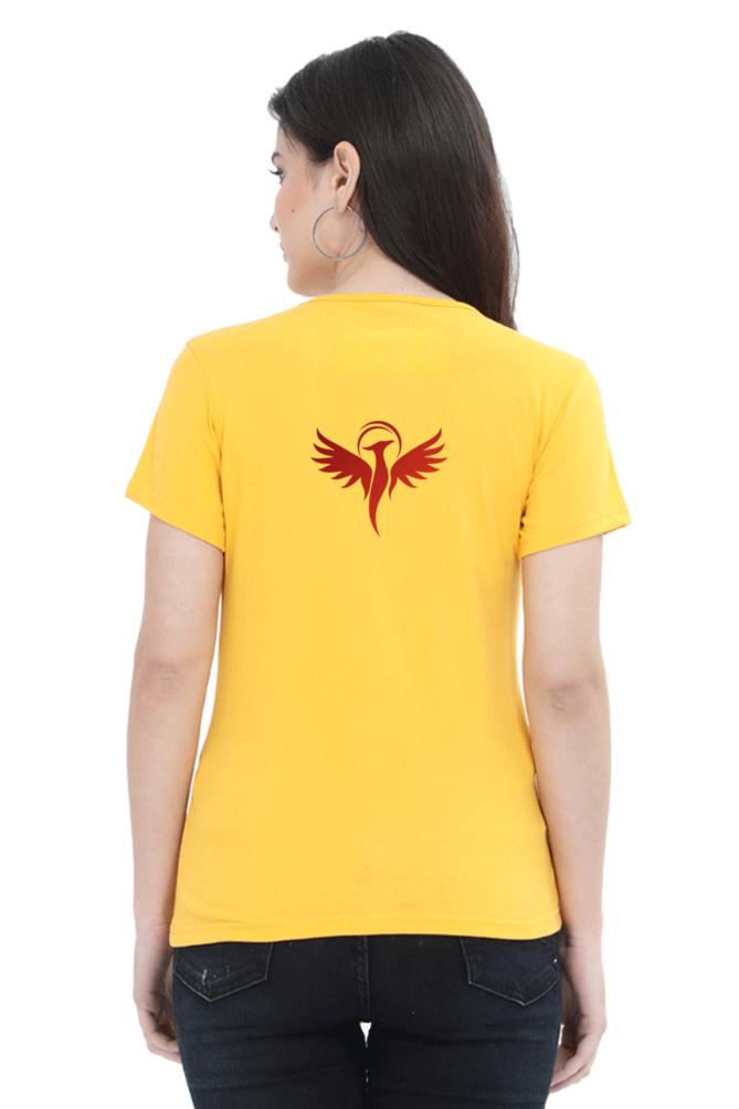 "Embrace Transformation with our Phoenix-Themed Women's T-Shirt!"