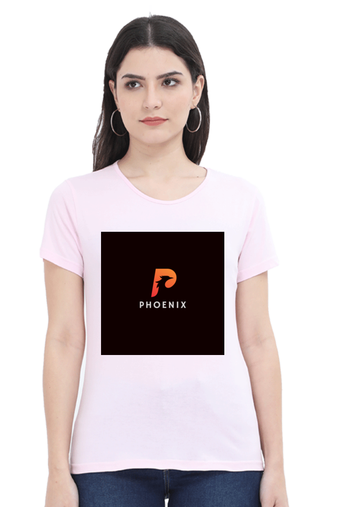 "Embrace Transformation with our Phoenix-Themed Women's T-Shirt!"