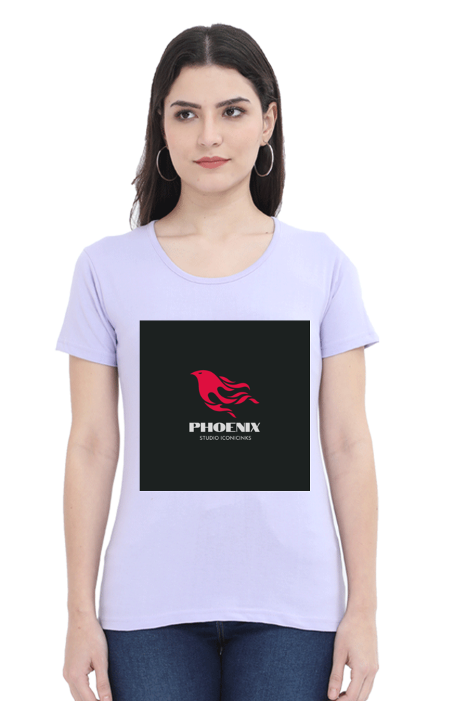 "Embrace Transformation with our Phoenix-Themed Women's T-Shirt!"