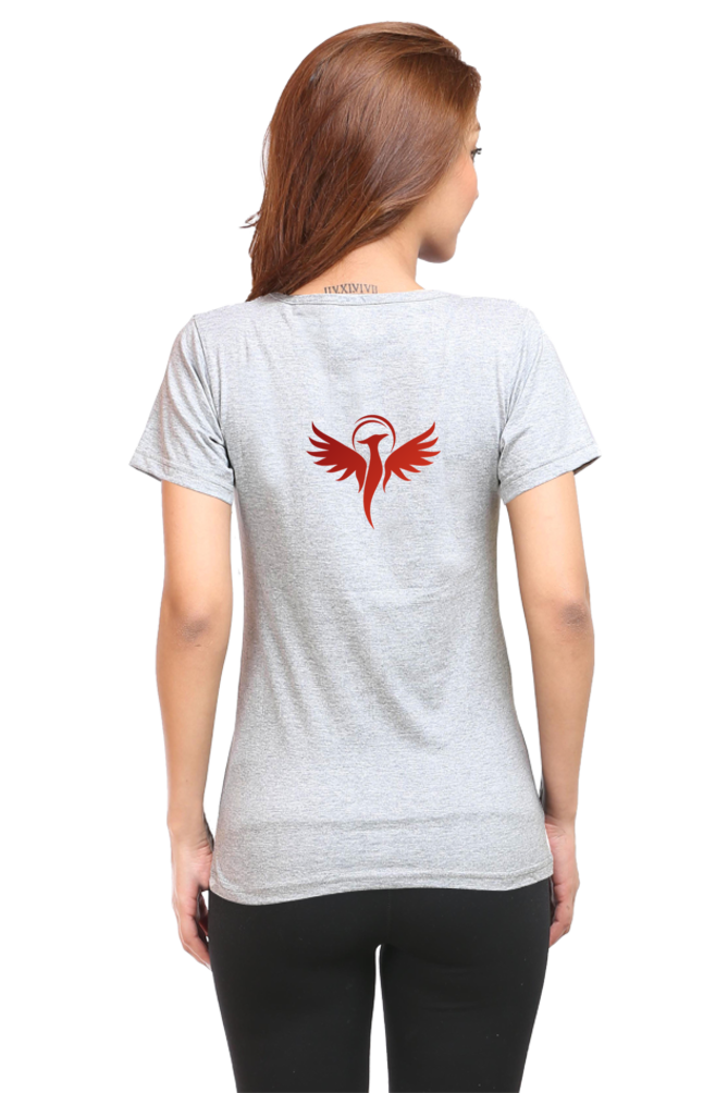 "Embrace Transformation with our Phoenix-Themed Women's T-Shirt!"