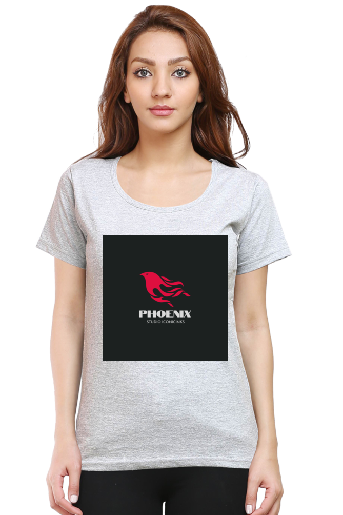 "Embrace Transformation with our Phoenix-Themed Women's T-Shirt!"