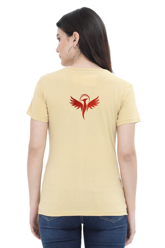 "Embrace Transformation with our Phoenix-Themed Women's T-Shirt!"