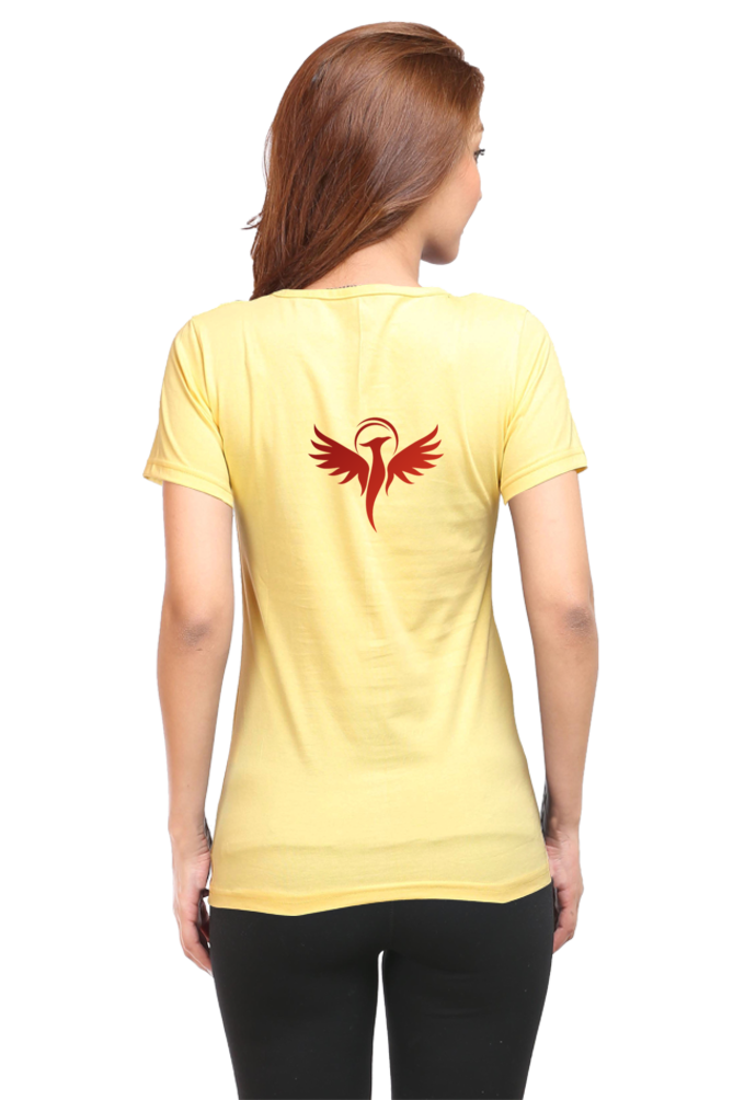 "Embrace Transformation with our Phoenix-Themed Women's T-Shirt!"