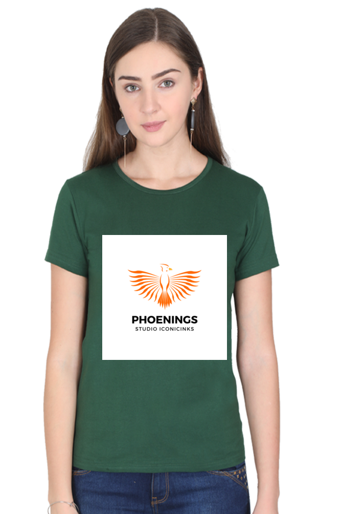 "Embrace Transformation with our Phoenix-Themed Women's T-Shirt!"