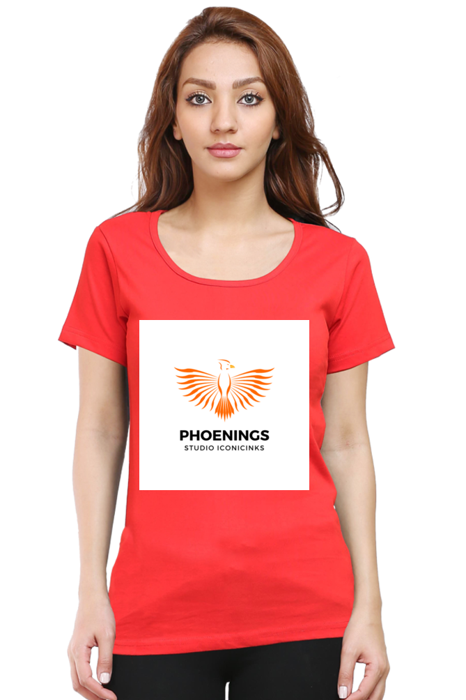 "Embrace Transformation with our Phoenix-Themed Women's T-Shirt!"