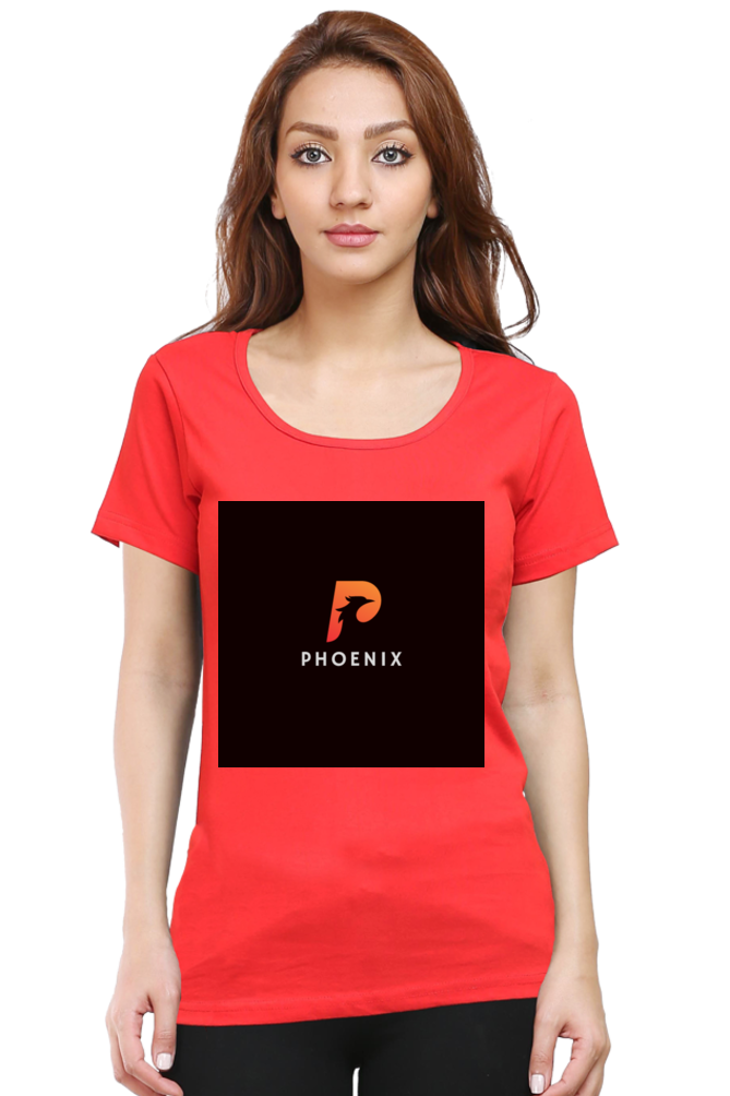 "Embrace Transformation with our Phoenix-Themed Women's T-Shirt!"