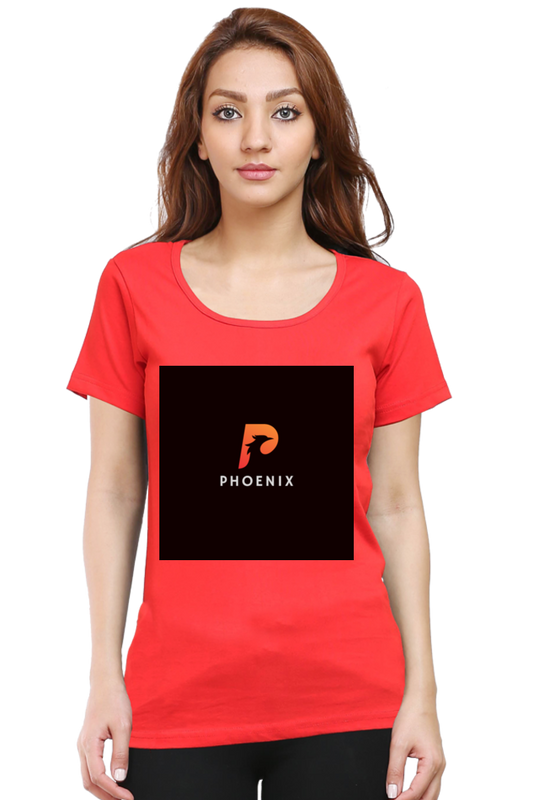 "Embrace Transformation with our Phoenix-Themed Women's T-Shirt!"