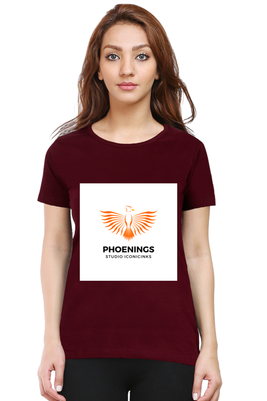 "Embrace Transformation with our Phoenix-Themed Women's T-Shirt!"