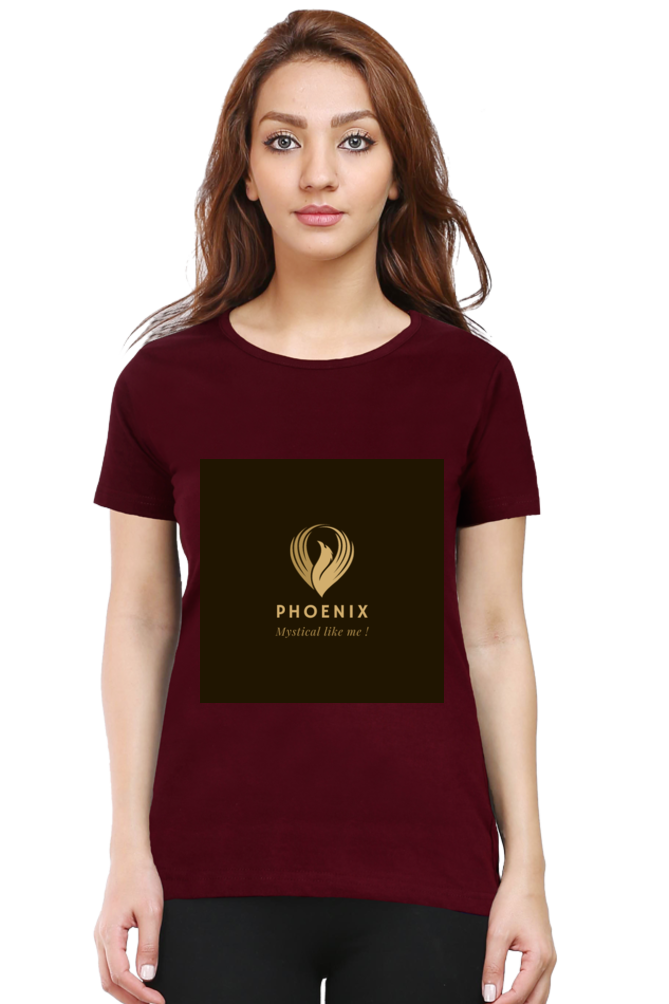 "Embrace Transformation with our Phoenix-Themed Women's T-Shirt!"