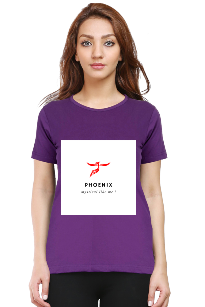 "Embrace Transformation with our Phoenix-Themed Women's T-Shirt!"