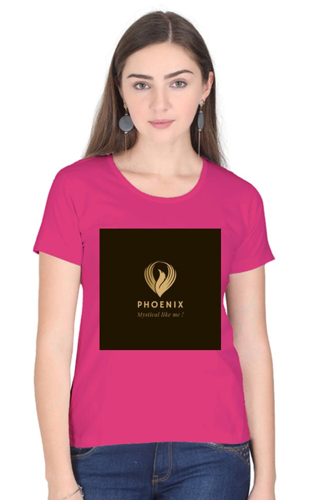 "Embrace Transformation with our Phoenix-Themed Women's T-Shirt!"