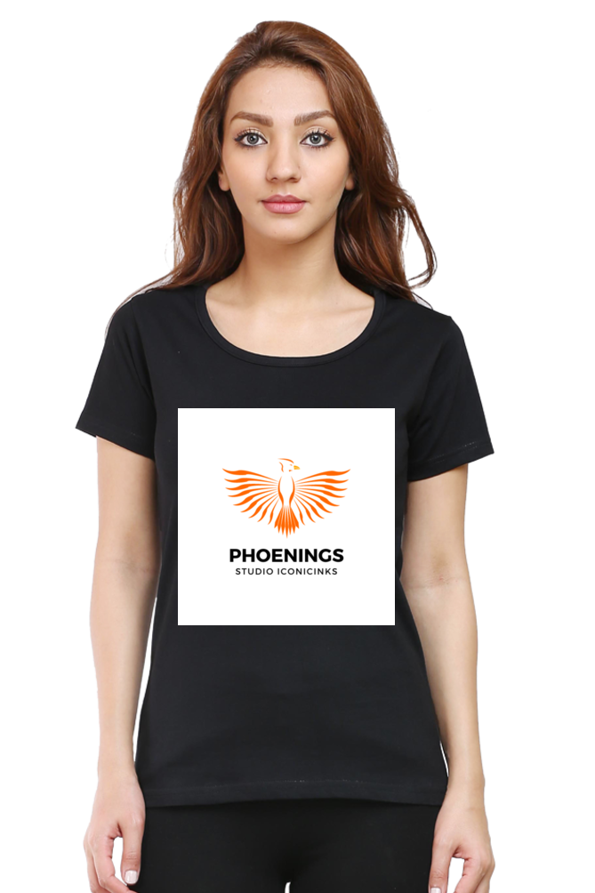 "Embrace Transformation with our Phoenix-Themed Women's T-Shirt!"