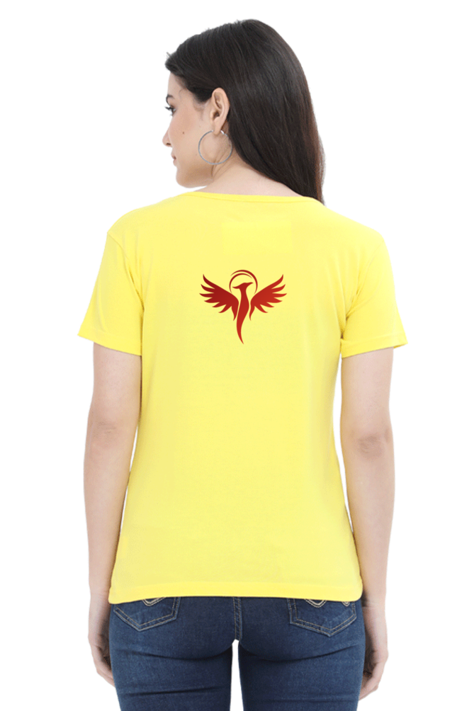 "Embrace Transformation with our Phoenix-Themed Women's T-Shirt!"