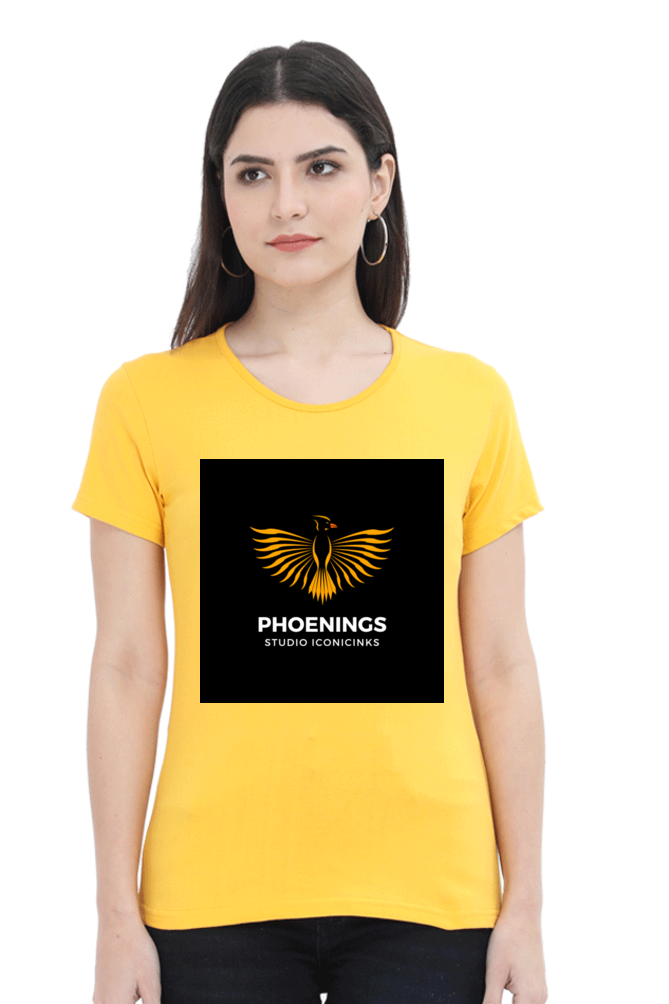 "Embrace Transformation with our Phoenix-Themed Women's T-Shirt!"