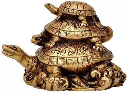 Three Tiered Turtle Tortoise Family For Health And Good Luck For Home Decor