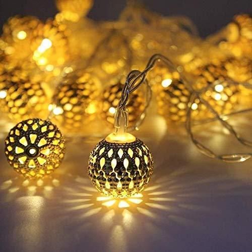 14 Metal Balls Decorative String Lights