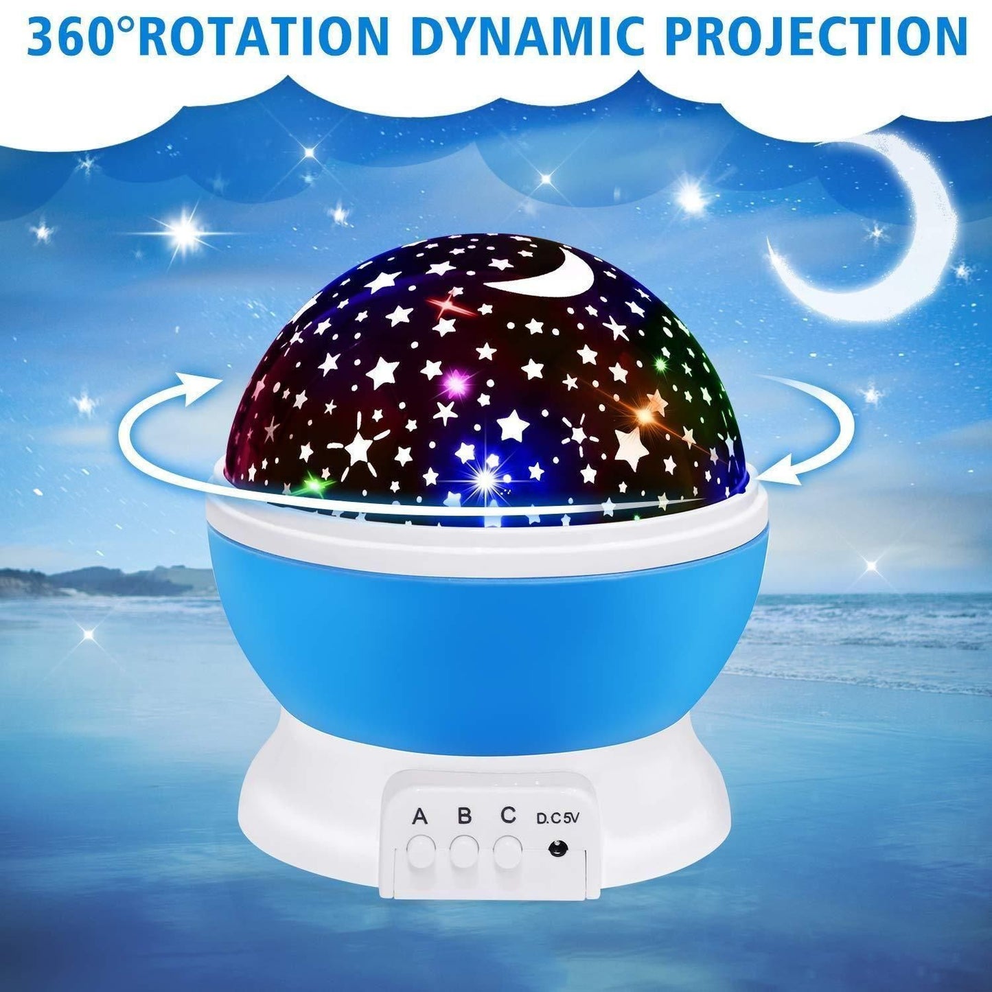 Star Master Rotating 360 Degree Moon Night Light Lamp