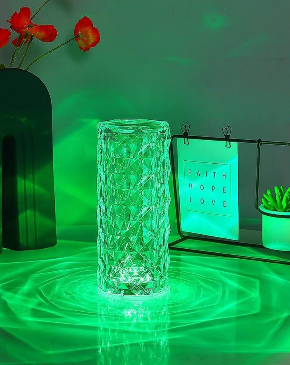 USB Rechargeable With Remote Control Crystal Table Lamp