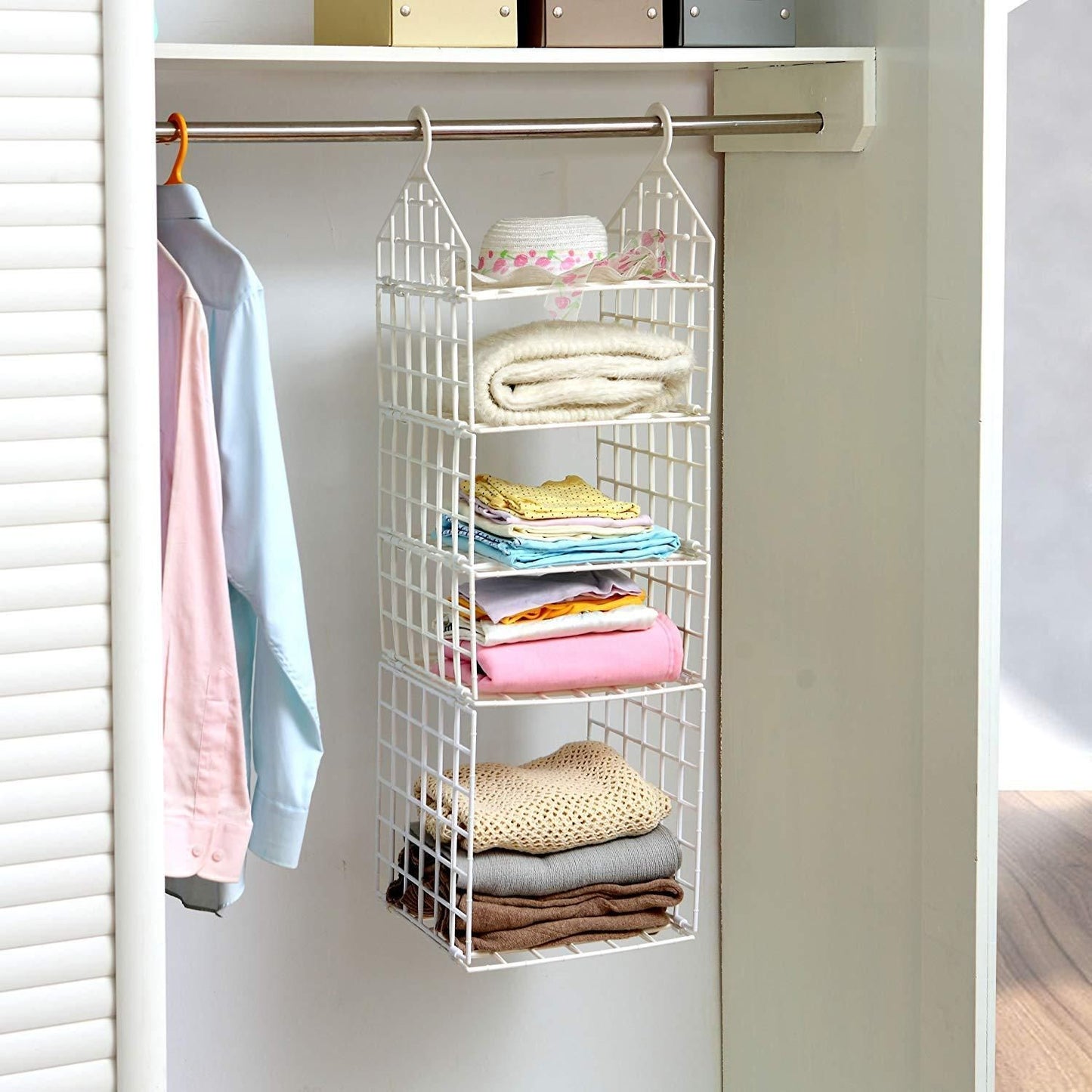 5 Layer Folding Clothes Storage Hanging Organizer