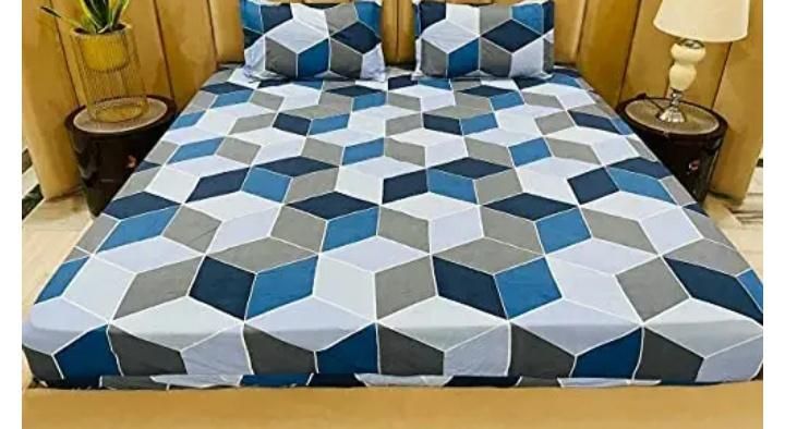 Cotton Fitted Double Bedsheets