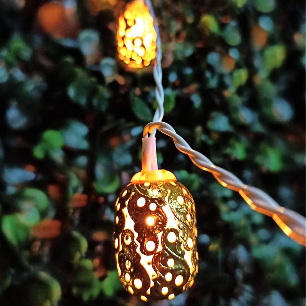 Gold Metal Elegant Ball Decoration Fairy String Lights 14 Metal Elegant Ball