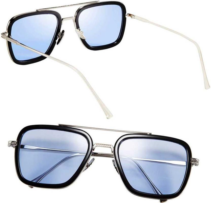 Unisex Signature Square Sunglasses (Silver Frame)