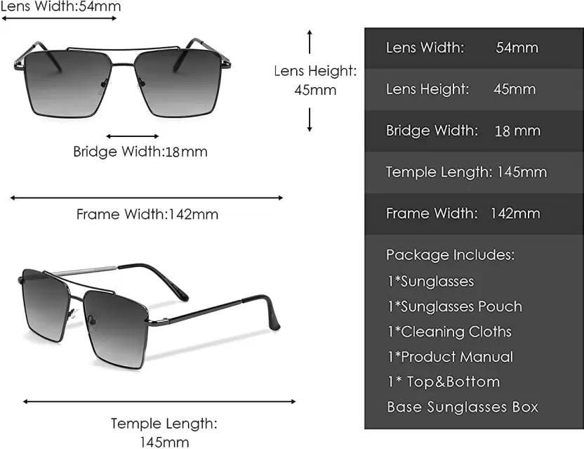 Unisex Signature Square Sunglasses