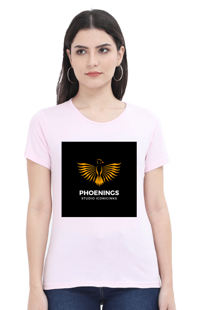 "Embrace Transformation with our Phoenix-Themed Women's T-Shirt!"