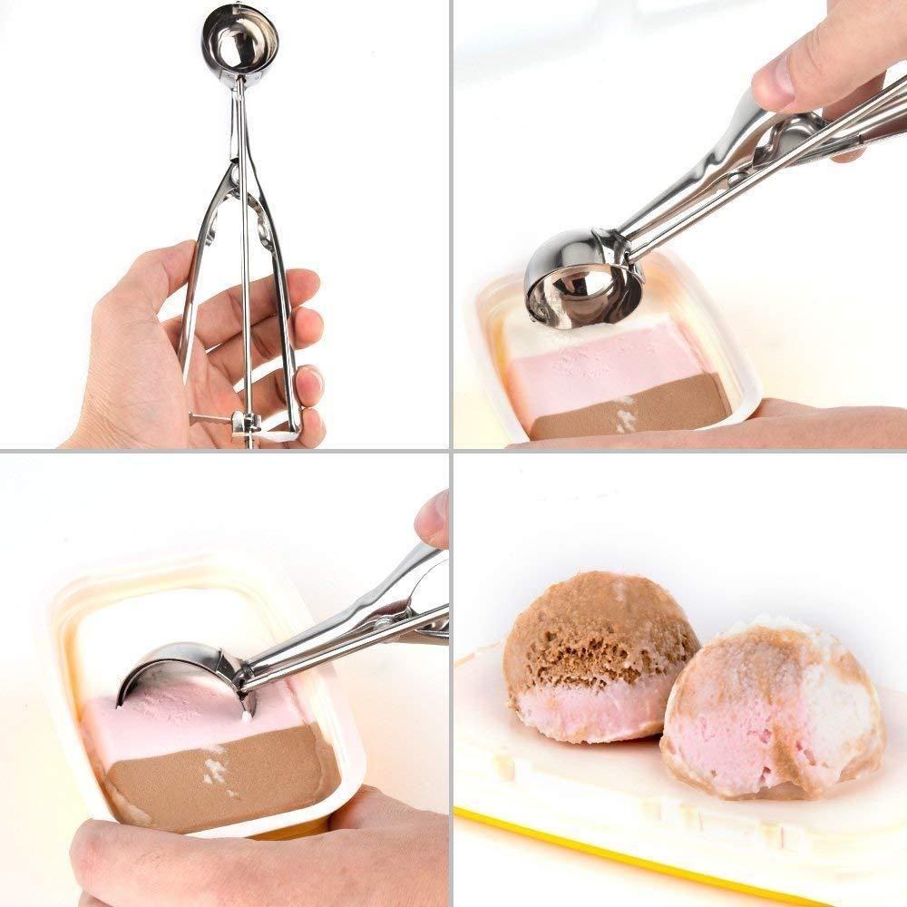 Ice Cream Serving Spoon Scooper with Trigger Release