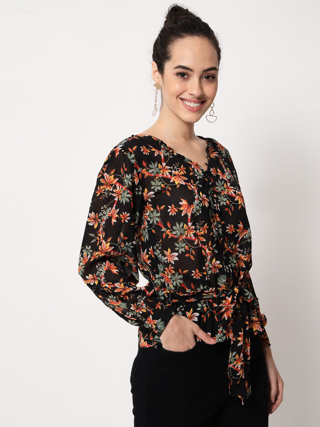 Women's Floral Printed Top