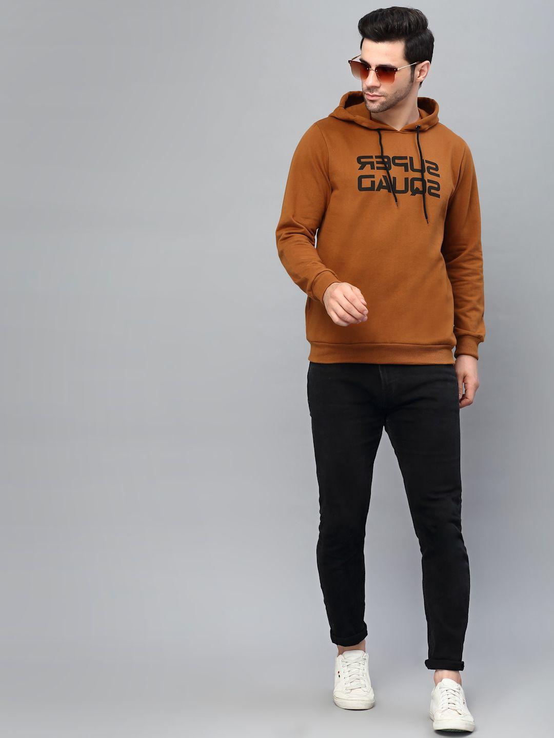 Men Fleece Printed Full Sleeves Regular Fit Sweatshirts