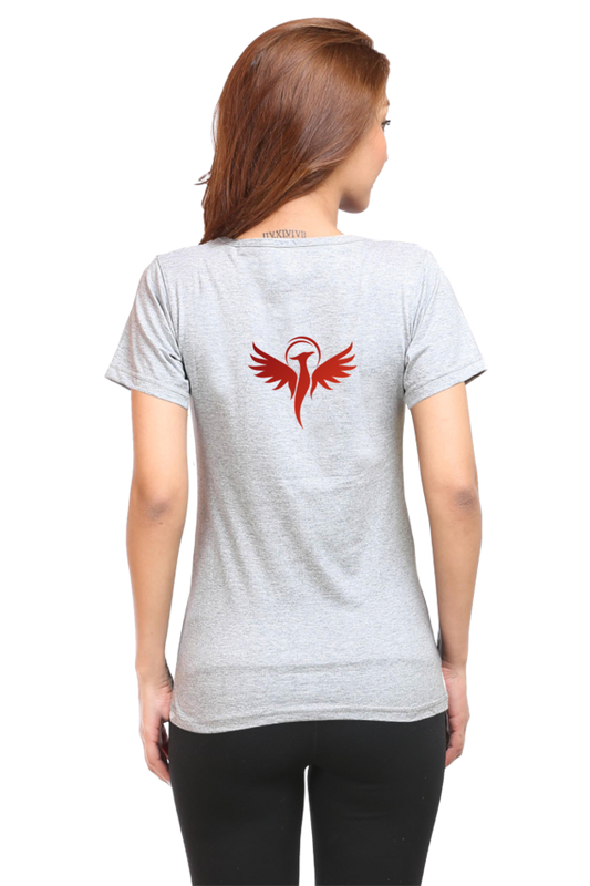 "Embrace Transformation with our Phoenix-Themed Women's T-Shirt!"