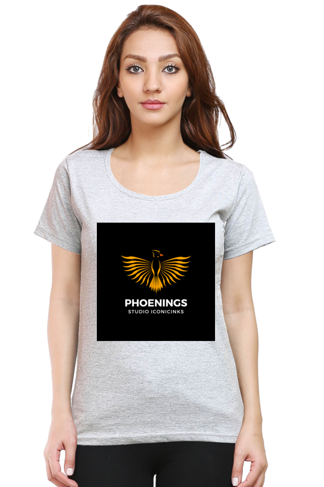 "Embrace Transformation with our Phoenix-Themed Women's T-Shirt!"