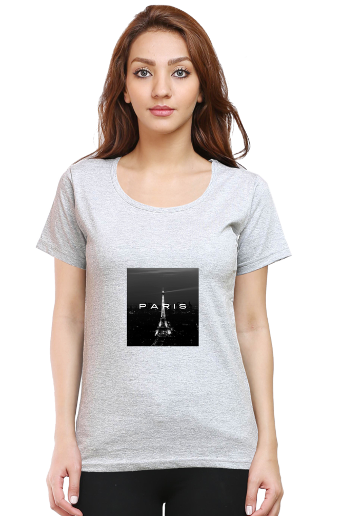 "Evoke the Romance of Paris with Our Women's Paris-Themed T-Shirts!"