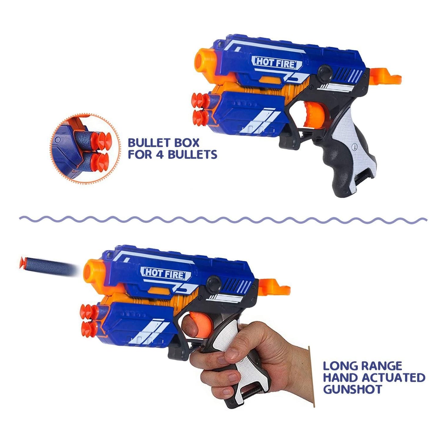 Hot Fire Blaze Storm Foam Blaster Toy Gun