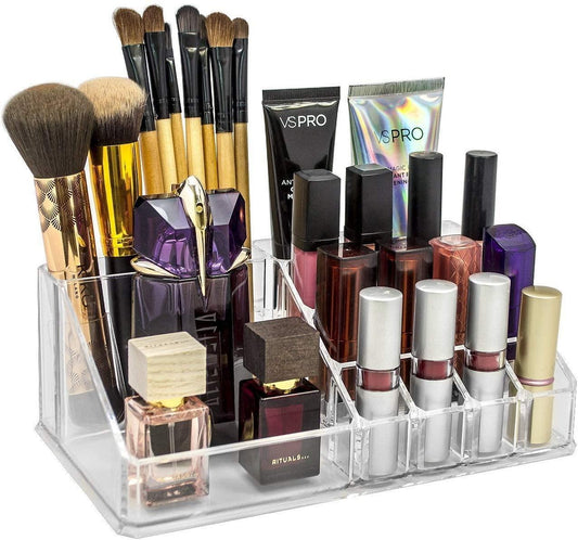 Acrylic Makeup Mascara Liner Brush Storage Lipstick Cosmetic Organizer