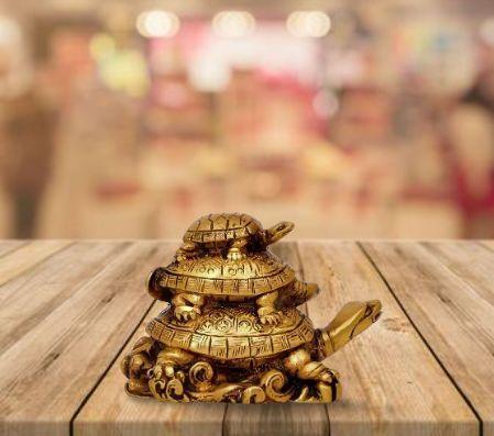 Three Tiered Turtle Tortoise Family For Health And Good Luck For Home Decor