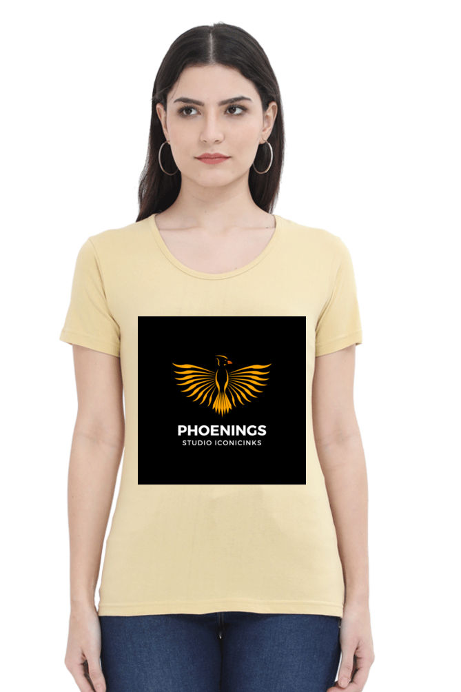 "Embrace Transformation with our Phoenix-Themed Women's T-Shirt!"