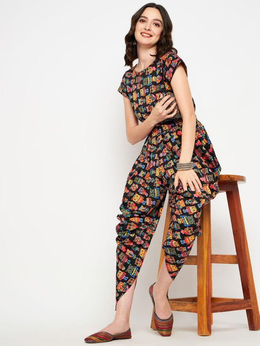 Women's Maxi Printed Dhoti Jumpsuit