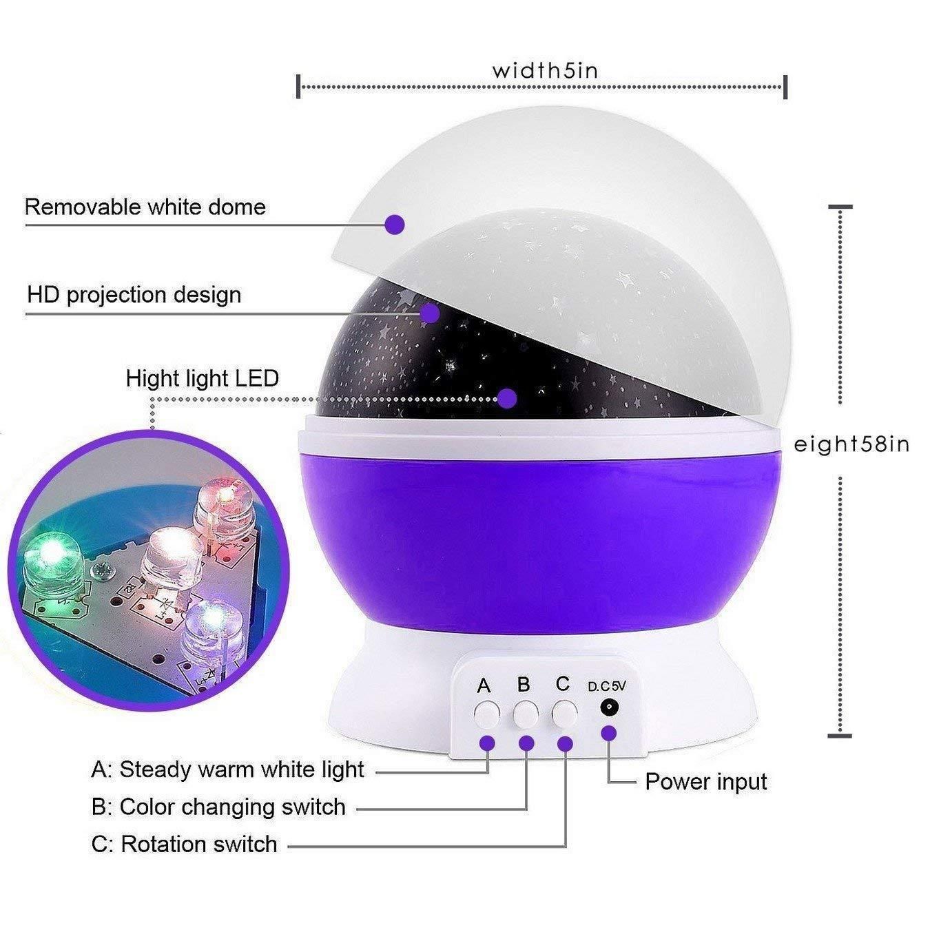 Star Master Rotating 360 Degree Moon Night Light Lamp