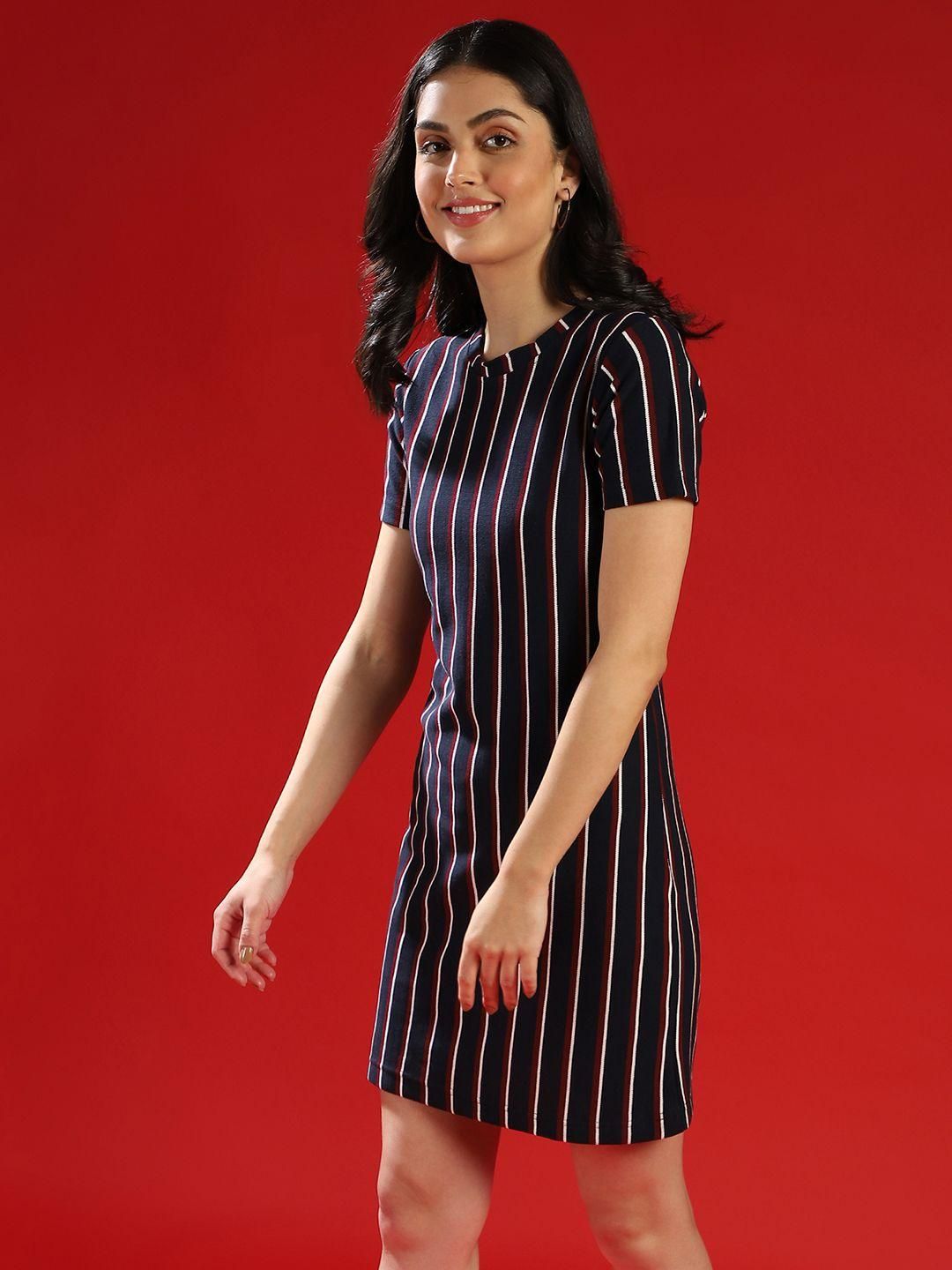 Women's Cotton Stripe Bodycon Dress