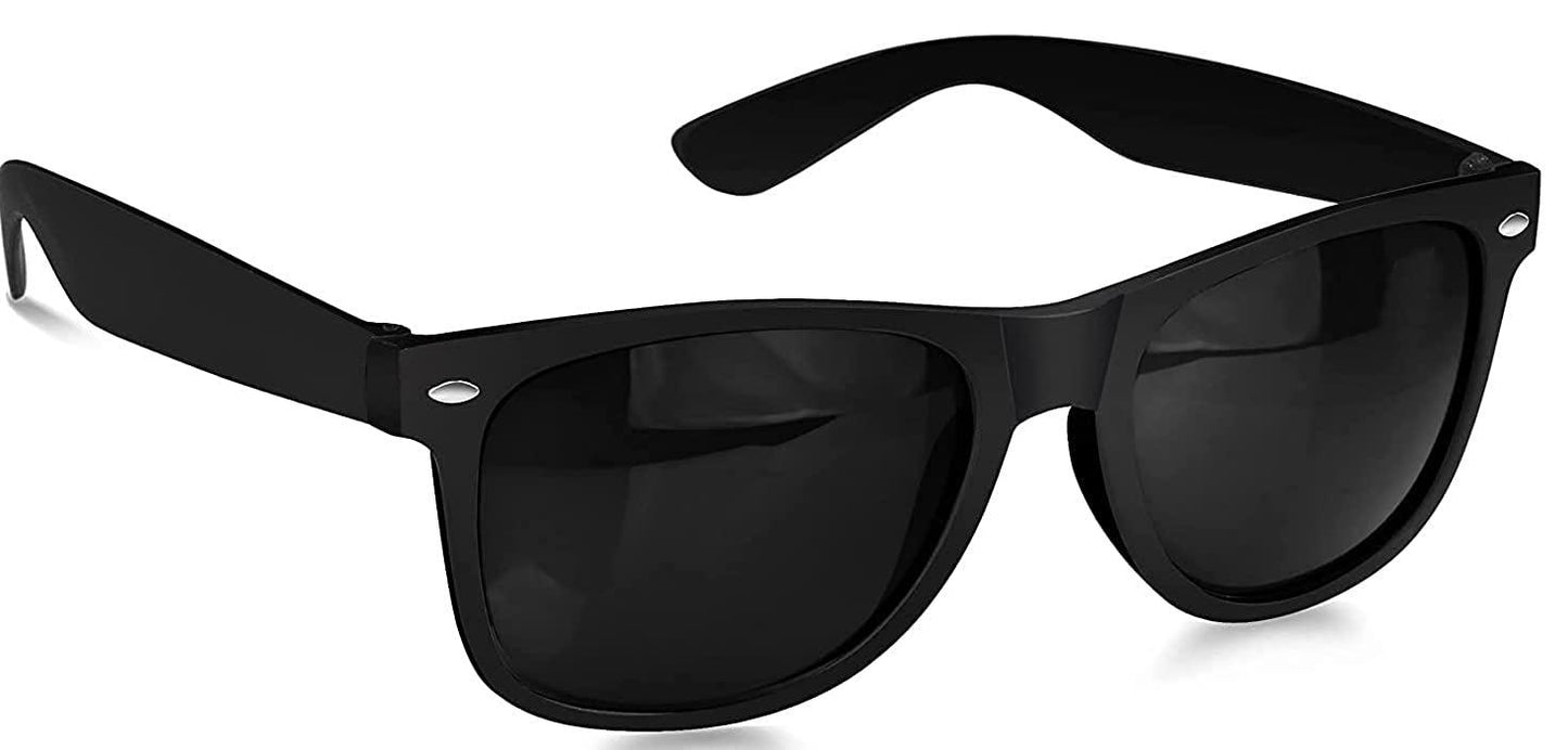 Unisex Signature Sunglasses - Combo of Balck and Square Black Sunglass (Golden Touch)