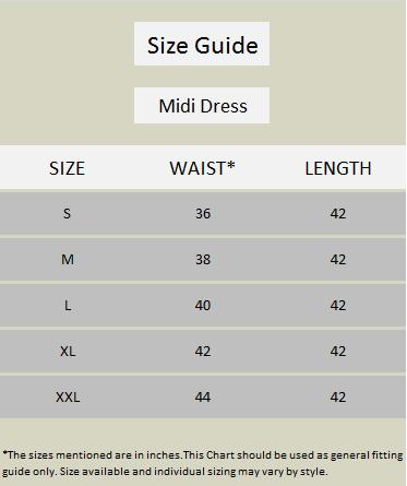 Women's Stylish Cotton Solid Midi Dress