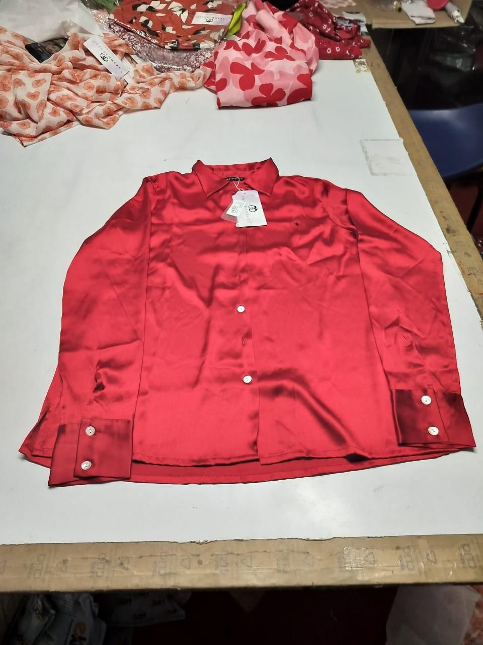 Red Satin Shirt