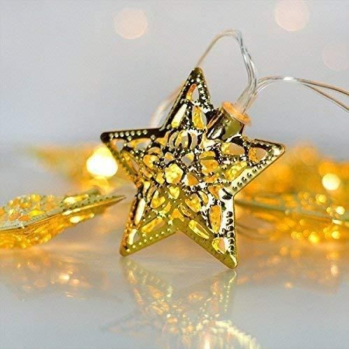 Metal Star LED Fairy String Lights 14 Metal Star