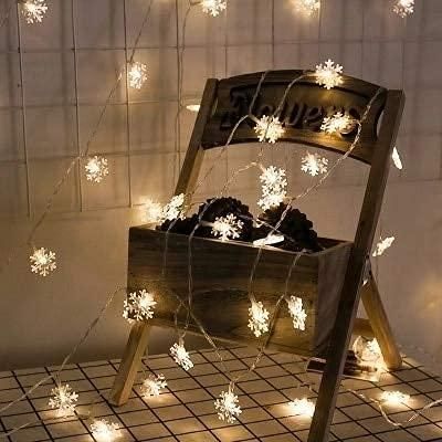 Christmas Snowflake Light Battery Powered Waterproof 14 LED 3M Garden Fairy Lights